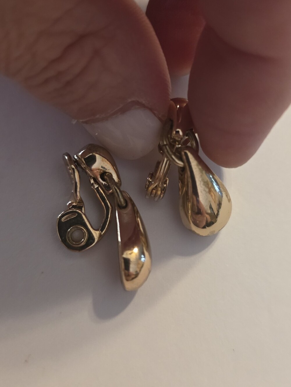 Vintage Napier Tear Drop Clip On Earrings